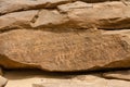 Ancient animal Petroglyphs at Sabu Sudan Royalty Free Stock Photo