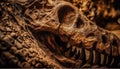 Ancient animal skull, horned and spooky, a symbol of death generated by AI