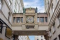 Ancient Anker clock Ankeruhr on Hoher markt square in Vienna, Austria Royalty Free Stock Photo