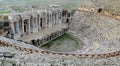 Ancient antique amphitheater ruins of Hierapolis Royalty Free Stock Photo