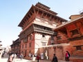 Ancient antique building temple worship sanctuary palace for nepalese people and foreign travelers travel visit at Lalitpur or