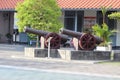Ancient antique cannon at the fort museum