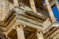 Ancient antique city of Efes, Ephesus antique ruin library Royalty Free Stock Photo