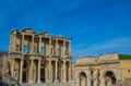 Ancient antique city of Efes, Ephesus Celsus library ruin in Turkey Royalty Free Stock Photo