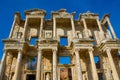 Ancient antique city of Efes, Ephesus Celsus library ruin in Turkey Royalty Free Stock Photo