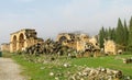 Ancient antique city ruins of Hierapolis Royalty Free Stock Photo