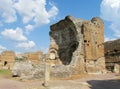 Ancient antique ruins of Villa Adriana, Tivoli Rome Royalty Free Stock Photo