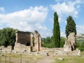 Ancient antique ruins of Villa Adriana, Tivoli Rome Royalty Free Stock Photo