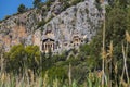 Ancient antique tombs of Lycian kings Royalty Free Stock Photo