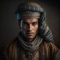 Ancient Arabian, Handsome Young man wearing traditional clothing