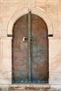 Ancient arabic door. Royalty Free Stock Photo