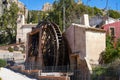 Ancient arabic mill, water noria at Abaran village in Murcia region Spain Europe Royalty Free Stock Photo