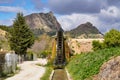 Ancient arabic mill, water noria at Abaran village in Murcia region Spain Europe Royalty Free Stock Photo