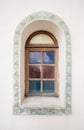 Ancient arc wooden window Royalty Free Stock Photo