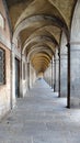 Ancient arcade gallery in Lucca Royalty Free Stock Photo