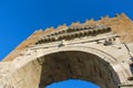 Ancient arch of Augustus (Arco di Augusto) in Rimini, Italy Royalty Free Stock Photo