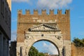 Ancient arch of Augustus (Arco di Augusto) in Rimini, Italy Royalty Free Stock Photo