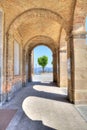 Ancient arch pass in Diano D'Alba, Italy.