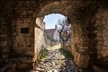 Ancient arch pathway on a Bar old town Royalty Free Stock Photo