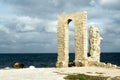 Ancient arch - ruins over seashore Royalty Free Stock Photo