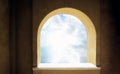 Ancient arch window background Royalty Free Stock Photo