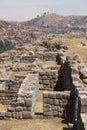 The ruins of Saksawaman near Cusco Royalty Free Stock Photo