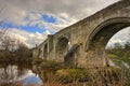 Ancient arched stone bridge Royalty Free Stock Photo