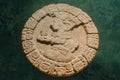 Ancient mayan stone disc of the calendar Royalty Free Stock Photo