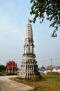 Ancient architecture antique building stupa chedi of Wat khien or Khian buddhist temple for thai people travel visit respect Royalty Free Stock Photo