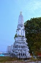 Ancient architecture antique building stupa chedi of Wat khien or Khian buddhist temple for thai people travel visit respect Royalty Free Stock Photo