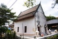 Ancient architecture antique building ubosot for thai people travelers travel visit and respect praying buddha blessing holy