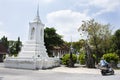 Ancient architecture antique chedi stupa bell tower at Wat Pho Bang O temple for thai people foreign travelers travel visit