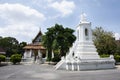 Ancient architecture antique chedi stupa bell tower at Wat Pho Bang O temple for thai people foreign travelers travel visit
