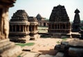 ancient architecture Beautiful Hampi temple ruines Royalty Free Stock Photo