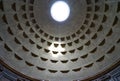 Pantheon church Rome Oculus light ceiling Royalty Free Stock Photo