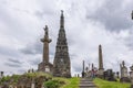 Ancient Architecture and monuments to the dead at Glasgow Necropolis is a Victorian cemetery in Glasgow and is a prominent feature Royalty Free Stock Photo