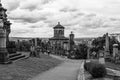 Ancient Architecture and monuments to the dead at Glasgow Necropolis is a Victorian cemetery in Glasgow and is a prominent feature Royalty Free Stock Photo