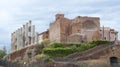 Ancient architecture of Temple of Venus and Roma on Velian Hill tourist attraction in Rome, Italy