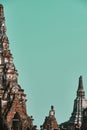 Ancient architecture Wat Chai watthanaram at Ayutthaya Thailand