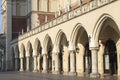 Cloth Hall archs on Main Market Square in Krakow, Poland Royalty Free Stock Photo