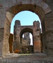 Ancient archs at the terme di caracalla in Rome