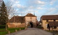 Ancient archway to Dachstein village. France