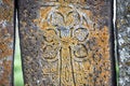 Ancient Armenian khachkar stone cross.