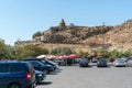 Armenia, Khor Virap, September 2021. Parking at the famous Armenian monastery. Royalty Free Stock Photo