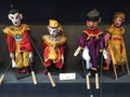 Ancient asian marionettes, puppets on string in a museum in Palermo , Sicily, Italy Royalty Free Stock Photo