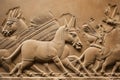 Ancient Assyrian relief sculpture. Generate ai