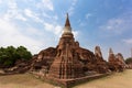 Ancient ayutthaya temple ruins thailand Royalty Free Stock Photo