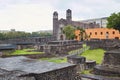 The ancient Aztec ruins of Tlatelolco in Mexico City