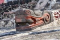 Ancient Aztec Snake Stone Statue Templo Mayor Mexico City Mexico