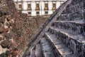 Ancient Aztec Stone Steps Templo Mayor Mexico City Mexico